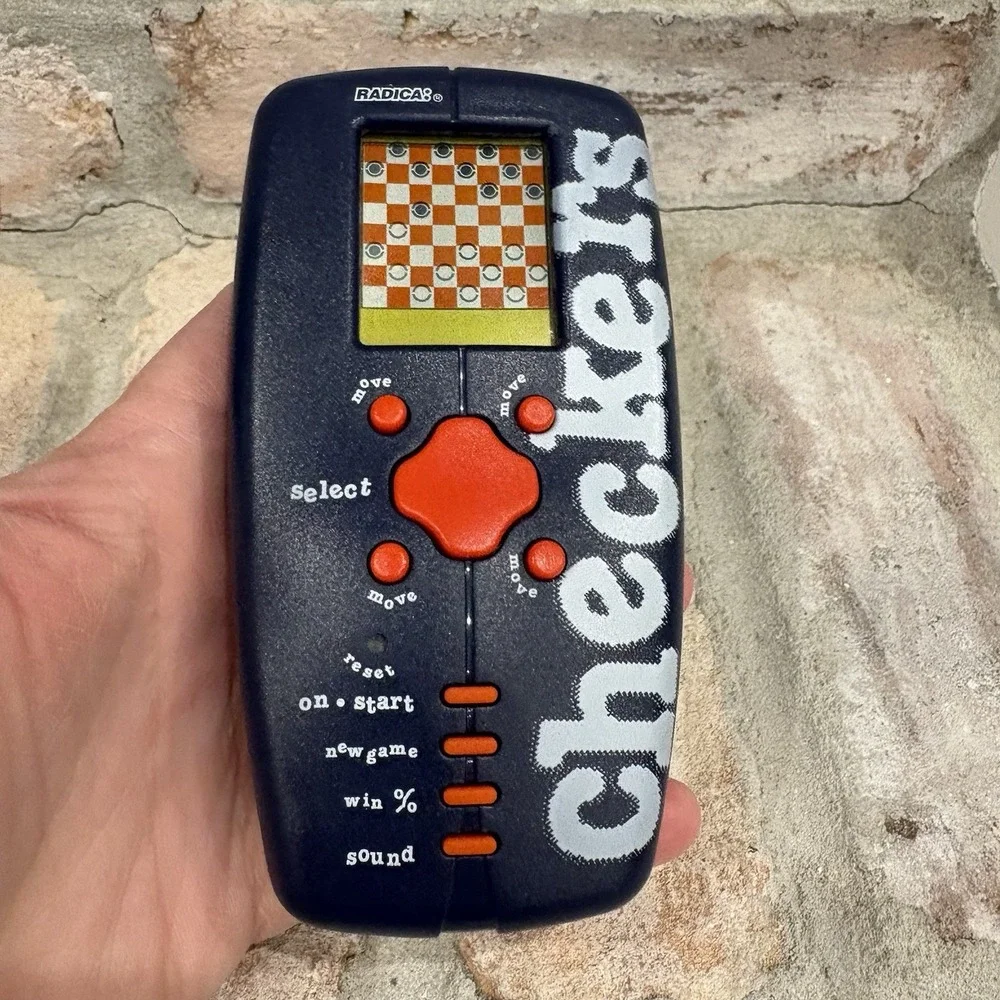 Vintage Checkers Radica Handheld Video Game Tested Working
